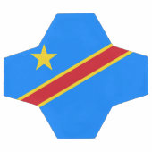 Flag Kongo Kinshasa Fußball (Flach)