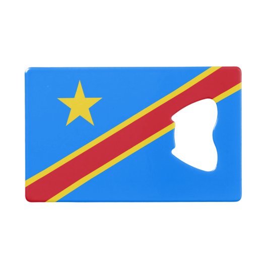Flag Kongo Kinshasa Geldbeutel Flaschenöffner (Vorderseite (Horizontal))
