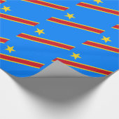 Flag Kongo Kinshasa Geschenkpapier (Ecke)