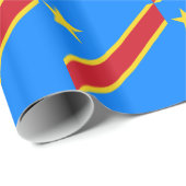 Flag Kongo Kinshasa Geschenkpapier (Rolleneckpunkt)