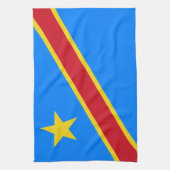 Flag Kongo Kinshasa Geschirrtuch (Vertikal)