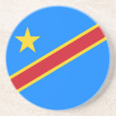 Flag Kongo Kinshasa Getränkeuntersetzer (Vorne)