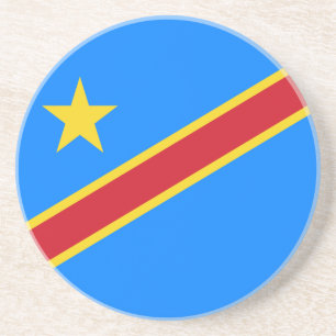 Flag Kongo Kinshasa Getränkeuntersetzer