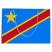Flag Kongo Kinshasa Große Geschenktüte (Rückseite)