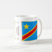 Flag Kongo-Kinshasa + Karte Tasse (VorderseiteRechts)