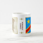 Flag Kongo-Kinshasa + Karte Tasse (Mittel)