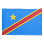 Flag Kongo Kinshasa Kissenbezug (Rückseite)