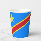 Flag Kongo Kinshasa Pappbecher (Links)