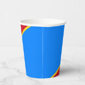 Flag Kongo Kinshasa Pappbecher (Rechts)