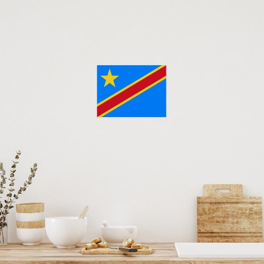 Flag Kongo Kinshasa Poster (Küche)
