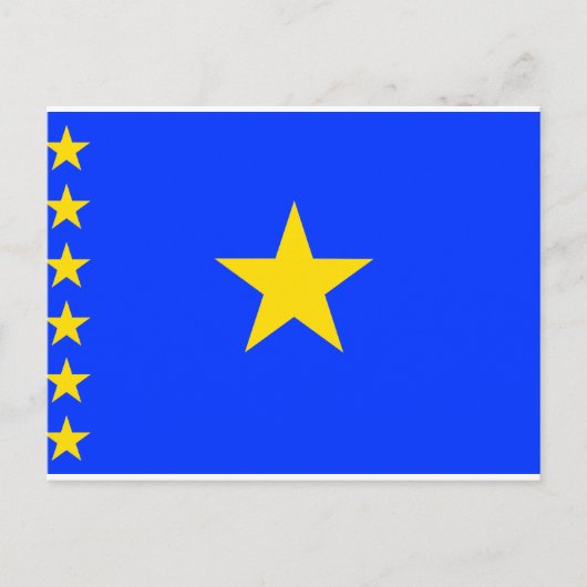 Flag Kongo Kinshasa Postkarte (Vorderseite)