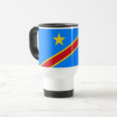 Flag Kongo Kinshasa Reisebecher (Vorderseite Links)