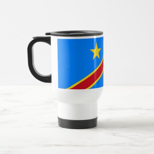 Flag Kongo Kinshasa Reisebecher (Links)