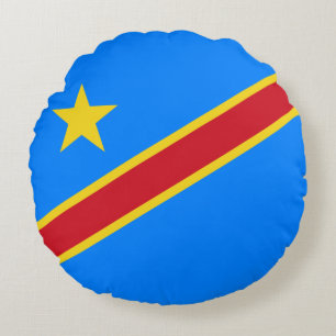 Flag Kongo Kinshasa Rundes Kissen