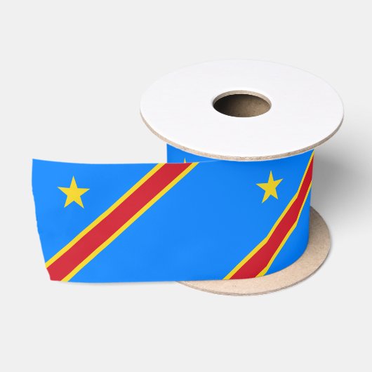 Flag Kongo Kinshasa Satinband (Spule)