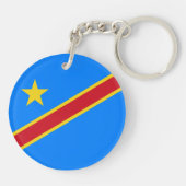 Flag Kongo Kinshasa Schlüsselanhänger (Rückseite)