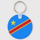Flag Kongo Kinshasa Schlüsselanhänger (Vorderseite)