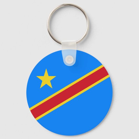 Flag Kongo Kinshasa Schlüsselanhänger (Vorderseite)