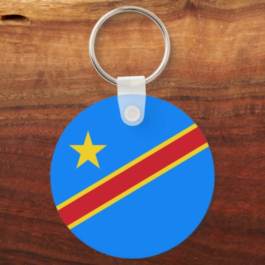 Flag Kongo Kinshasa Schlüsselanhänger (Rückseite)