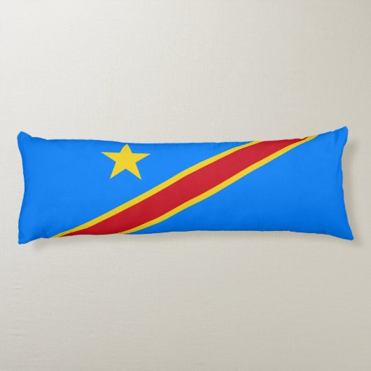 Flag Kongo Kinshasa Seitenschläferkissen (Rückseite)