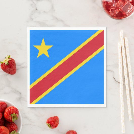 Flag Kongo Kinshasa Serviette (Beispiel)