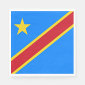 Flag Kongo Kinshasa Serviette (Vorderseite)