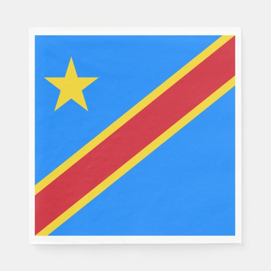 Flag Kongo Kinshasa Serviette (Vorderseite)