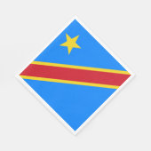 Flag Kongo Kinshasa Serviette (Ecke)