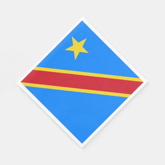 Flag Kongo Kinshasa Serviette (Ecke)