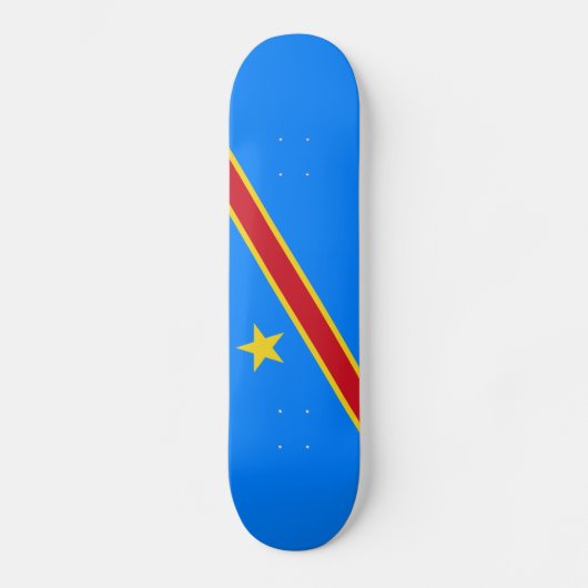 Flag Kongo Kinshasa Skateboard (Vorderseite)