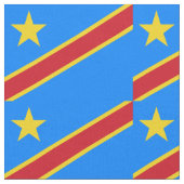 Flag Kongo Kinshasa Stoff (Nahaufnahme)