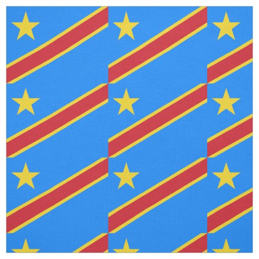 Flag Kongo Kinshasa Stoff (Muster)