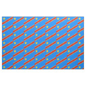Flag Kongo Kinshasa Stoff (Fat Quarter (45,7 x 55,9 cm))