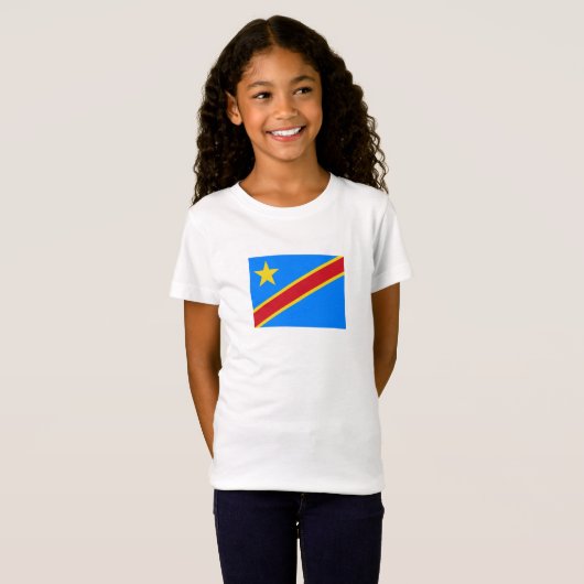 Flag Kongo Kinshasa T-Shirt (Vorne ganz)