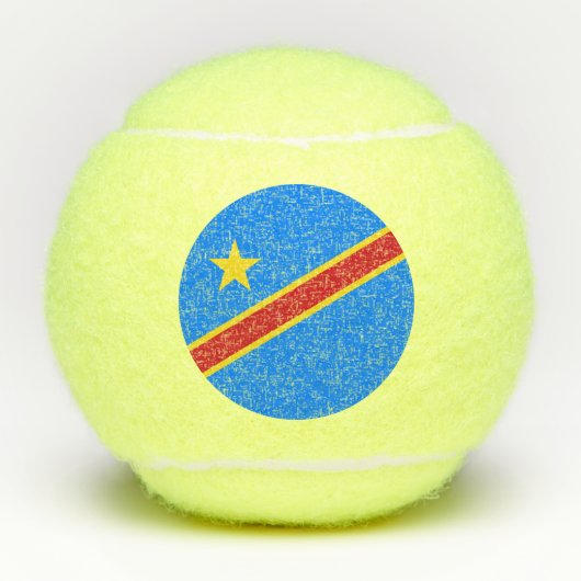 Flag Kongo Kinshasa Tennisbälle (Vorderseite)