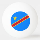 Flag Kongo Kinshasa Tischtennisball (Rückseite)