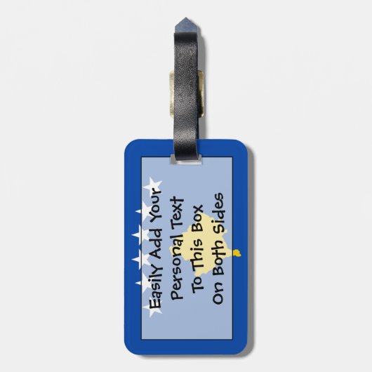 Flag Kosovo Easy ID Personal Gepäckanhänger (Rückseite vertikal)