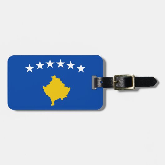 Flag Kosovo Easy ID Personal Gepäckanhänger (Vorderseite horizontal)