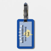 Flag Kosovo Easy ID Personal Gepäckanhänger (Rückseite vertikal)