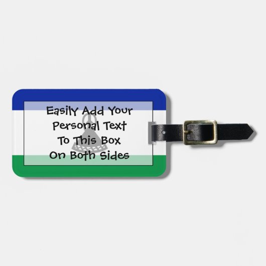 Flag Lesotho Easy ID Personal Gepäckanhänger (Vorderseite horizontal)