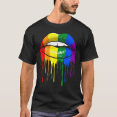 Flag "LGBT Pride Month Gay Lesbian Pride Lips" T-Shirt (Vorderseite)