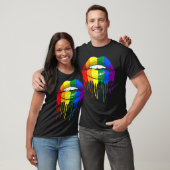 Flag "LGBT Pride Month Gay Lesbian Pride Lips" T-Shirt (Unisex)