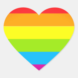 Flag Lgbt Rainbow Heart Gay Pride | LGbt Month Herz-Aufkleber