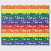 Flag LGBT White I Liebe Sie Geschenkpapier (Flach)