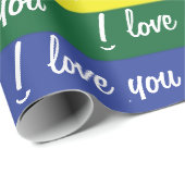 Flag LGBT White I Liebe Sie Geschenkpapier (Rolleneckpunkt)