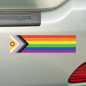 Flag "LGBTQ Intersex Inclusive Progress Pride" Autoaufkleber (Auf Auto)