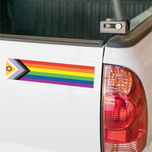 Flag "LGBTQ Intersex Inclusive Progress Pride" Autoaufkleber (Auf Lkw)