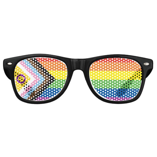 Flag "LGBTQ Intersex Inclusive Progress Pride" Partybrille (Vorderseite)