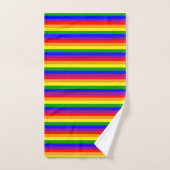Flag LGBTQAI+ Regenbogenfarben Badhandtuch Set (Handtuch)