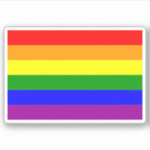 Flag LGBTQIA+ Regenbogenfarben Aufkleber (Vorderseite)